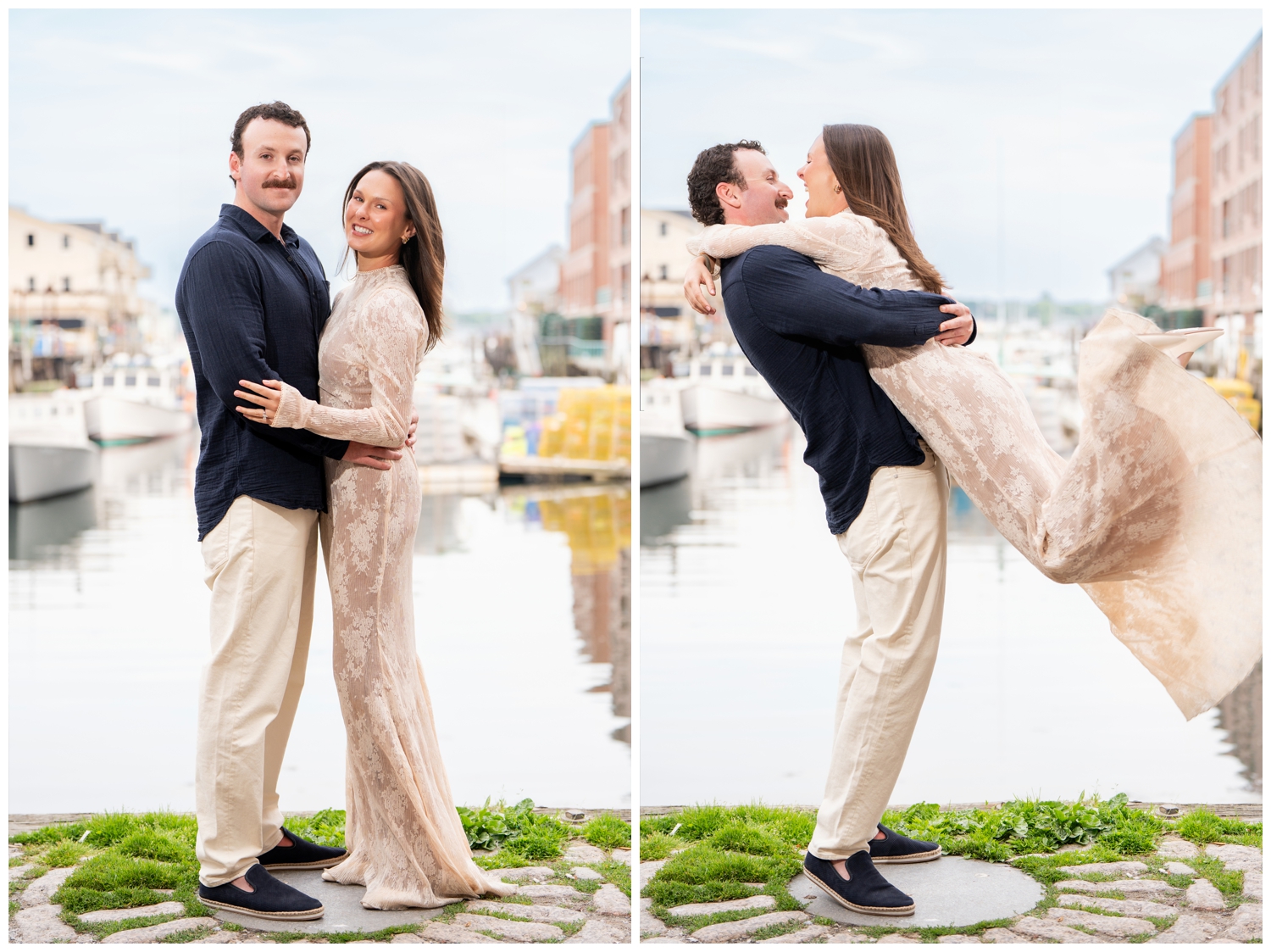 Portland Maine Wedding Photographers capture an Engagement Session in Portland's Old Port. Captured by Maine Wedding Photographers, Two Adventurous Souls