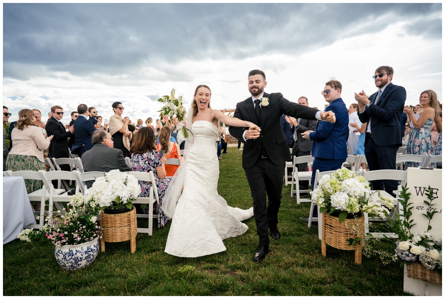 Sebasco Harbor Resort Wedding Photographers Capture the ceremony on the lawn