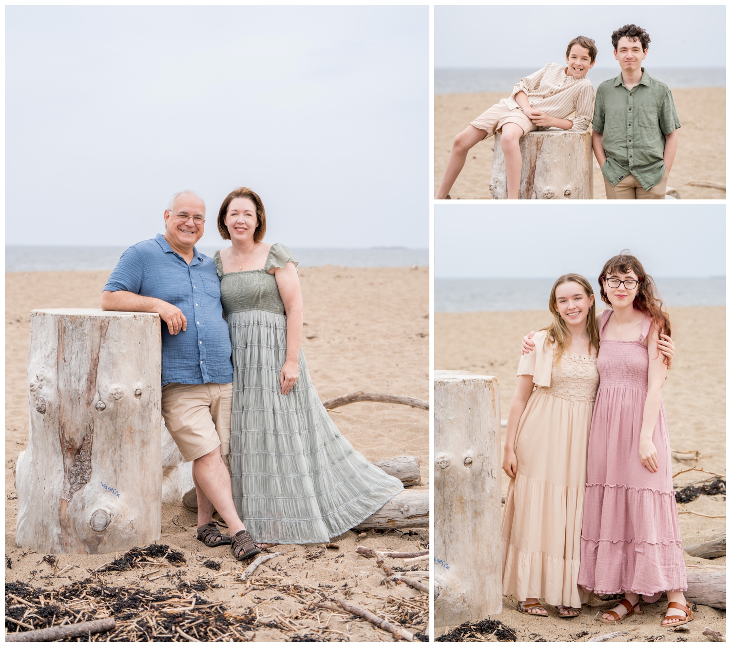 Reid State Park Family PHotographers, Tow Adventurous Souls captured a family on the beach in the park and on the rocky cliffs