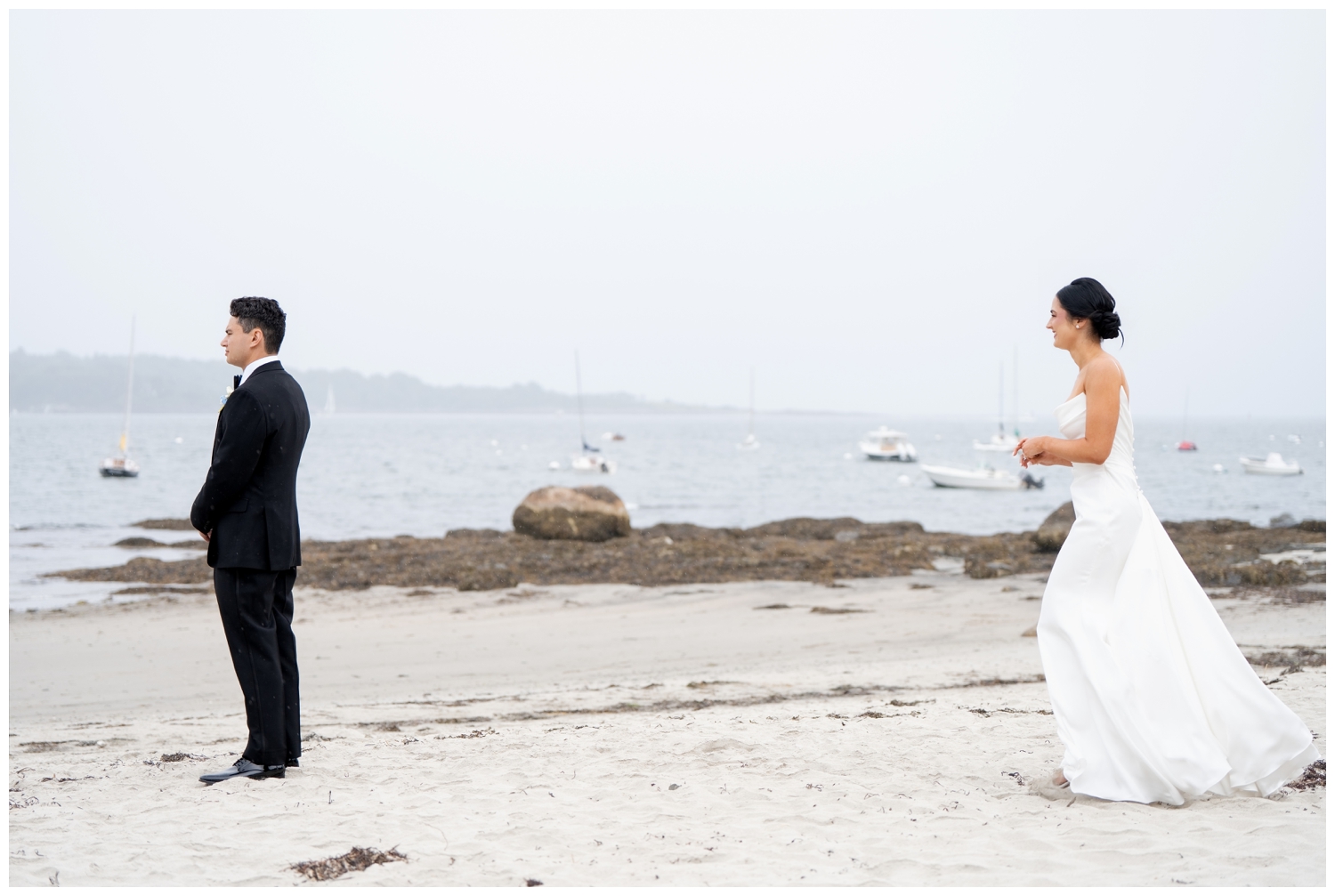 SMCC Wedding Photographers capture a Southern Maine Community College Wedding on a misty summer day. Two Adventurous Souls