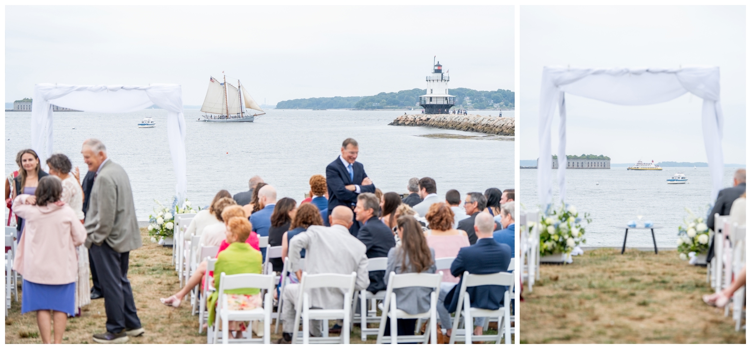 SMCC Wedding Photographers capture a Southern Maine Community College Wedding on a misty summer day. Two Adventurous Souls