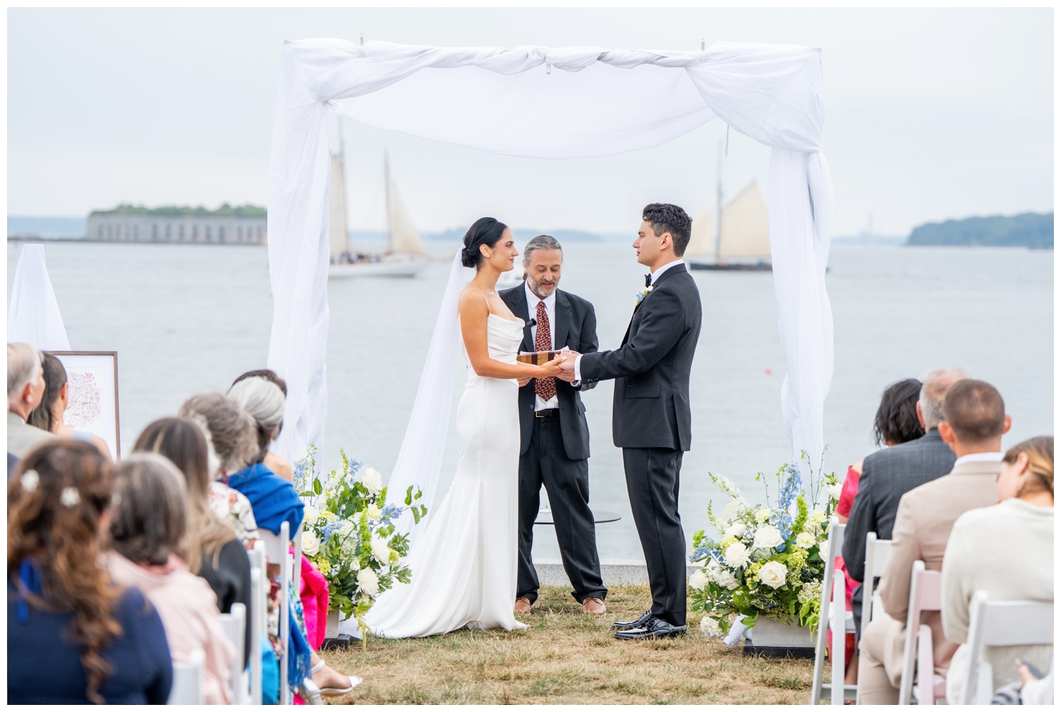SMCC Wedding Photographers capture a Southern Maine Community College Wedding on a misty summer day. Two Adventurous Souls