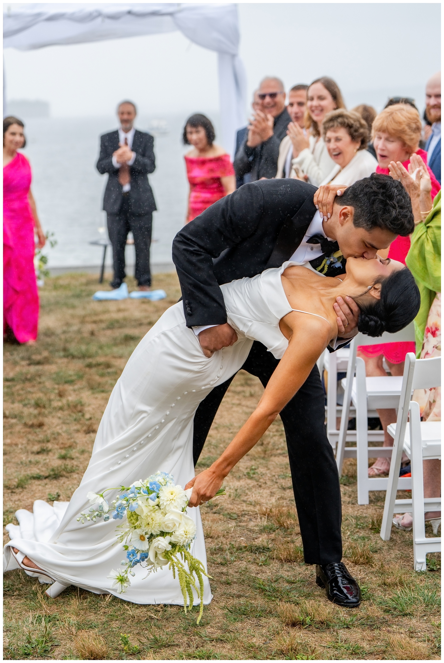 SMCC Wedding Photographers capture a Southern Maine Community College Wedding on a misty summer day. Two Adventurous Souls